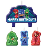 PJ Masks Birthday 4pc Candle Set